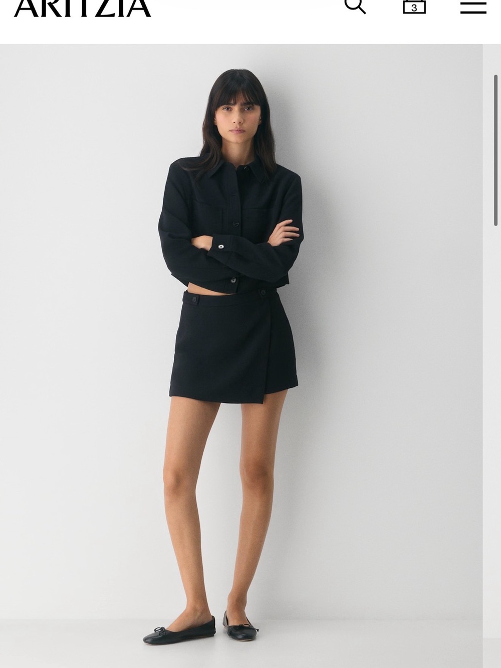 Aritzia
Corbel Skort - Crepette™ Black Wrap Mini Skort